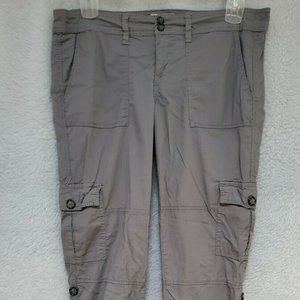 So Juniors Gray 2fer Capri Pants Size 13